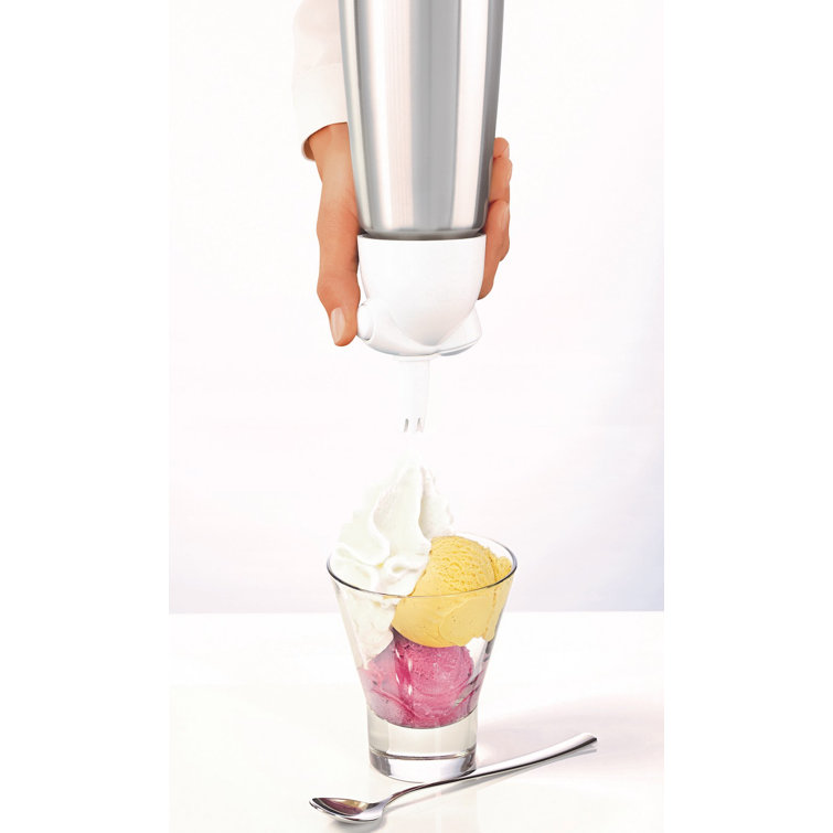 Isi North America Easy Whip Plus Mini Cream Whipper, 1/2 Pint, Stainless Steel/White Wayfair
